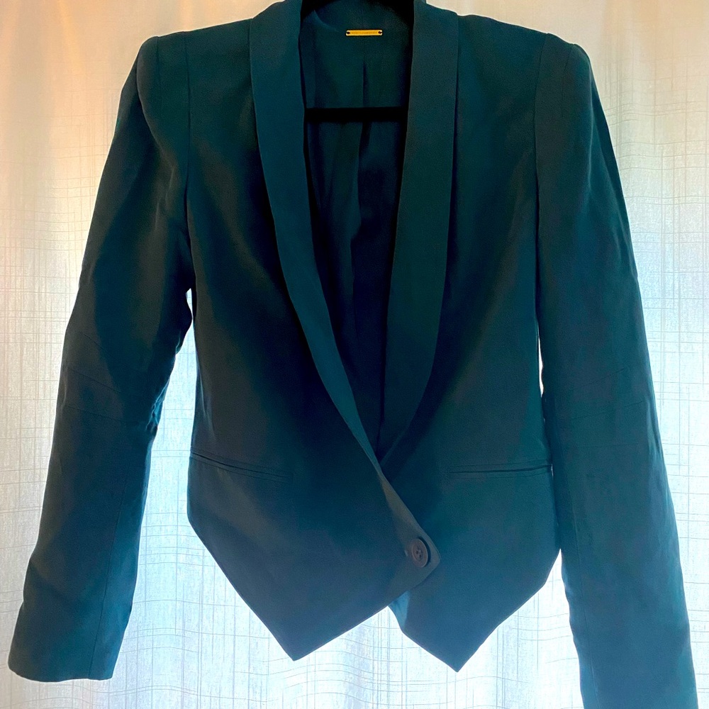 Teal 100% silk Rebecca Minkoff blazer (size 2)